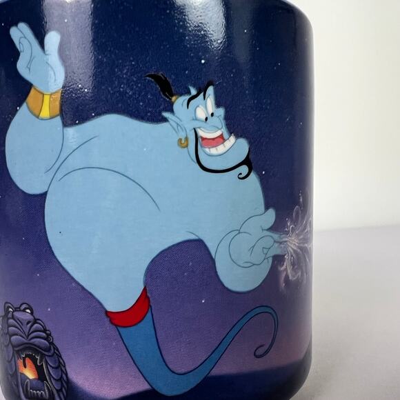 Disney Store Aladdin Coffee Cup Mug Animated Movie 90’s Genie Blue - Picture 8 of 12